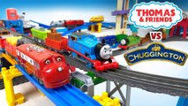 THOMAS & FRIENDS vs CHUGGINGTON on Trackmaster VS Plarail Train Tracks