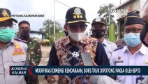 BPTD Kalbar Potong Paksa Boks Truk Ekspedisi karena tidak Sesuai Aturan