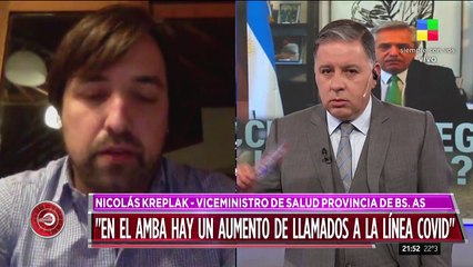 Nicolás Kreplak, viceministro de Salud: "Hay un aumento de casos"