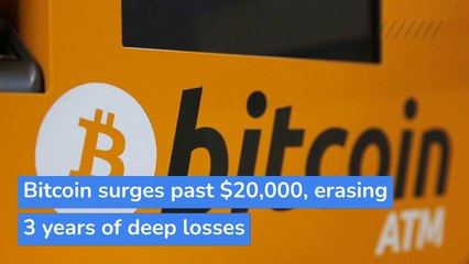 Bitcoin surges past $20,000, erasing 3 years of deep losses, and other top stories in technology from December 17, 2020.