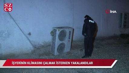 Pandemide kapalı olan iş yerinin klimasını çalmak isterlerken yakalandılar