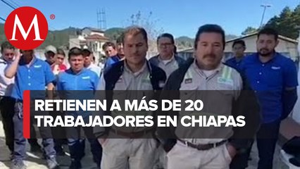 En Chiapas, pobladores retienen a empleados para exigir liberación de un preso