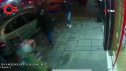 Kuaförde ölümden kaçış kamerada