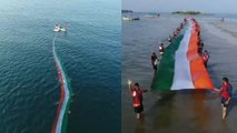 Dongar Group Waving 321 ft Indian Flag In Tarkarli Beach, Maharashtra