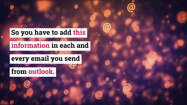 How to Create an email Signature in Outlook