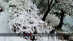 beautiful snowfall snowfall in Kashmir Pakistan Kashmir valley covered with snow beautiful Kashmir valley in winter season snowy season in Kashmir neelum valley