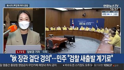 '秋사의-尹징계' 공방…"결단 경의" vs "법치 셧다운"