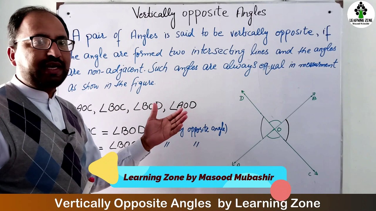 Vertically opposite angles, finding unknown angles II Properties of Angles II Basic Concepts of Maths for Kids