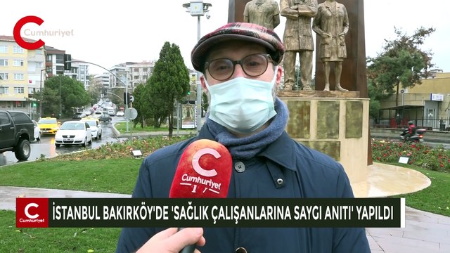İstanbul Bakırköy'de sağlık çalışanları için anlamlı anıt!