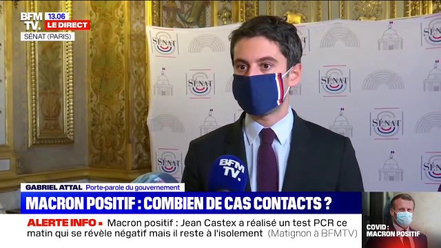 Gabriel Attal: Tard hier soir, le Président a commencé à ressentir des symptômes du Covid-19