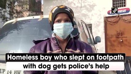 Homeless boy who slept on footpath with dog gets police’s help in UP's Muzaffarnagar