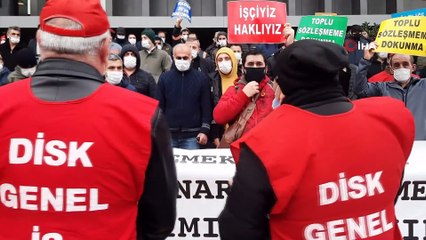 Şişli Belediyesi çalışanları belediyeyi protesto etti