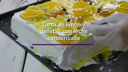 Tarta de limón y galletas