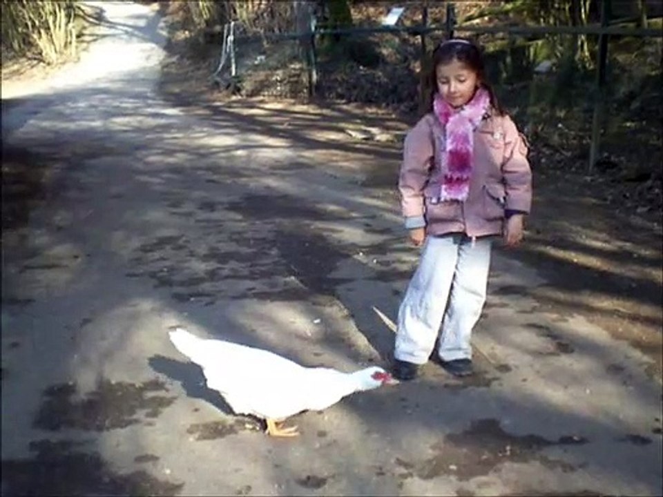 Justine et canard