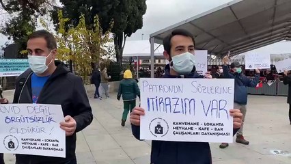Kafe-bar çalışanlarından sessiz "geçinemiyoruz" eylemi: "Açlıktan da Koronavirüs'ten de ölmeyeceğiz"