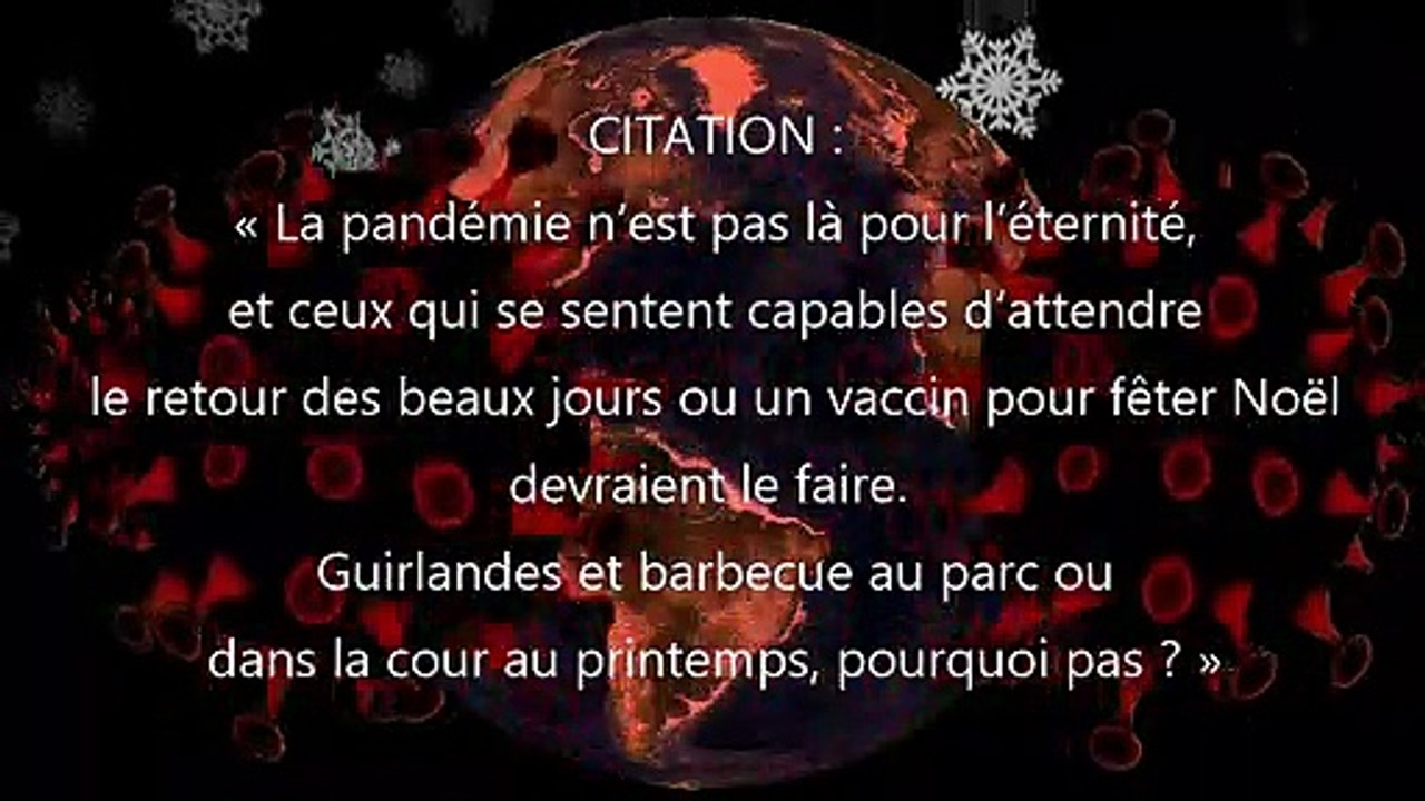 COVID-19 à Noël - Ronde de la « Pause des Fêtes »