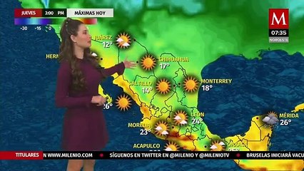 Cecilia Salamanca nos da el pronóstico del tiempo para este jueves 17 de diciembre