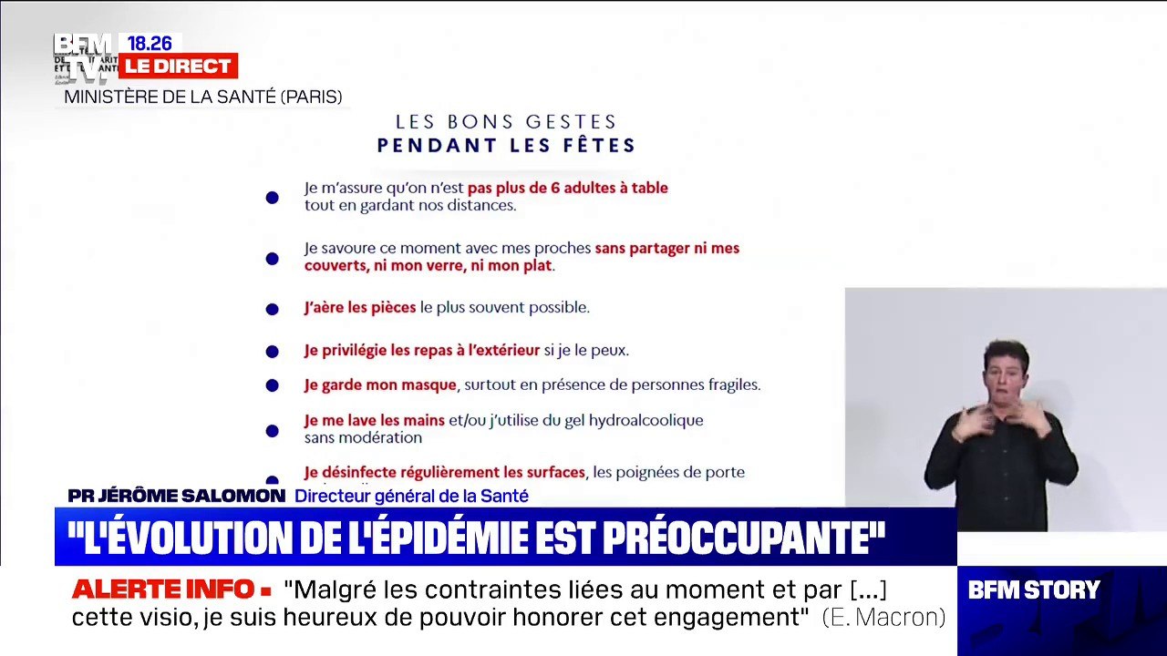 Covid-19: Jérôme Salomon rappelle les bons gestes à respecter pendant les fêtes de fin d'année