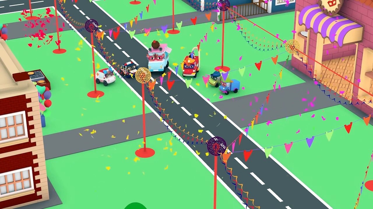 Donuts Day  - Tiny Town: Street Vehicles Ambulance Police Car Fire Truck