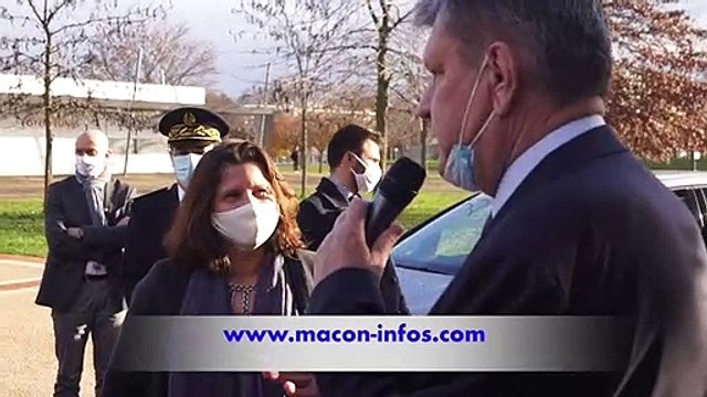 MACON-INFOS - La ministre des sports Roxana Maracineanu accueillie, à Mâcon, par le maire Jean-Patrick Courtois