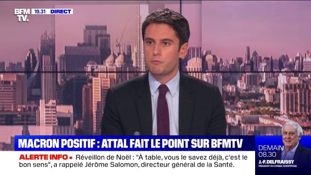 Gabriel Attal: Emmanuel Macron a des symptômes réels de la maladie, c'est-à-dire une toux et une fatigue importante