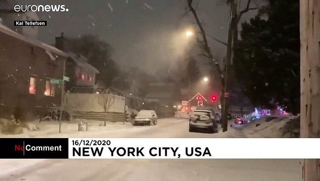 New York City hit as snow blankets north-east parts of United States