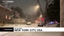 New York City hit as snow blankets north-east parts of United States