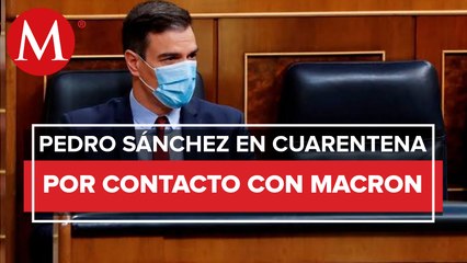 Pedro Sánchez, presidente de España, se aísla tras contagio de Emmanuel Macron