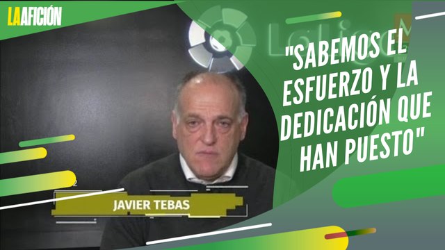 Javier Tebas felicita a la afición por sus 90 años