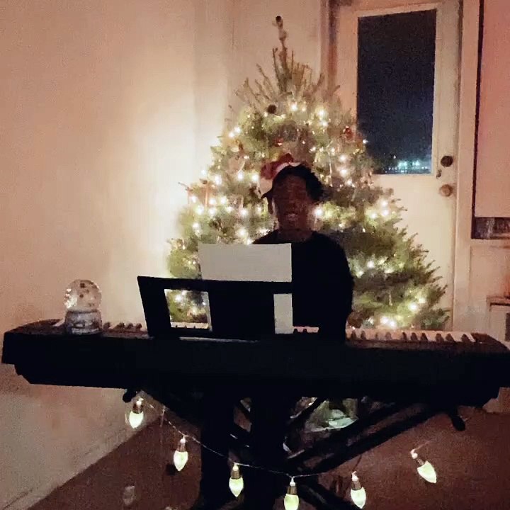 Christmas Tree Interrupts Kid's Virtual Performance for School