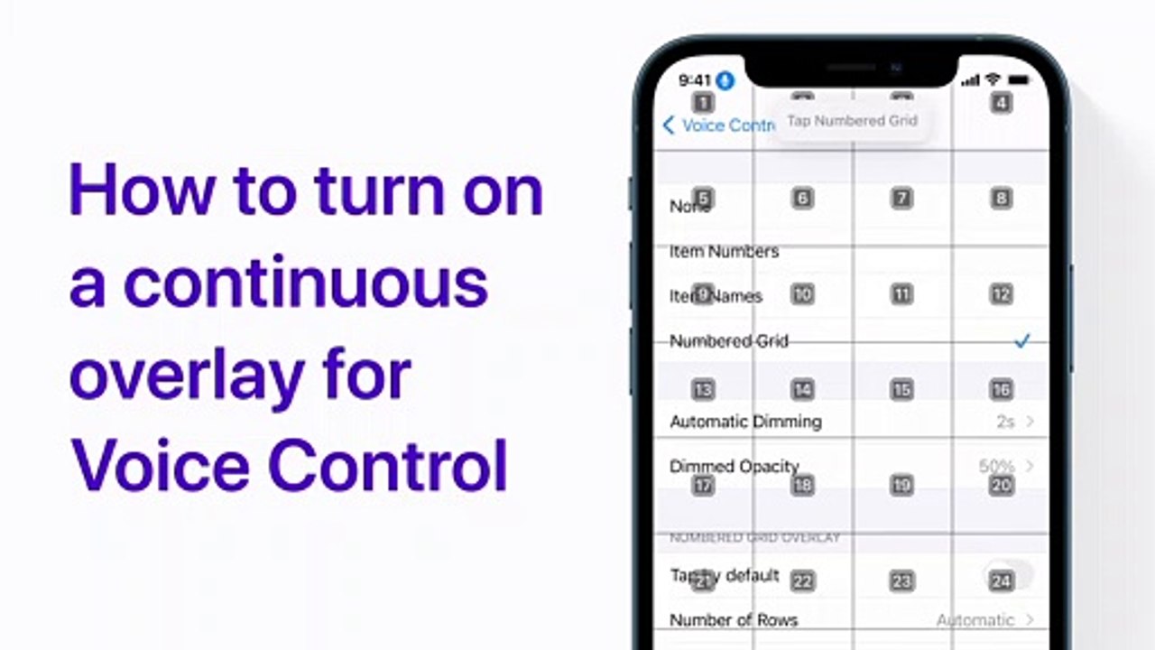 Comment afficher une superposition pour Contrôle Vocal sur iPhone, iPad, et iPod touch — Apple Support