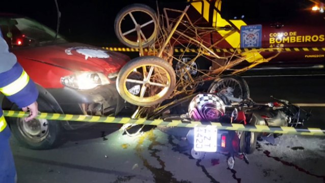 Motociclista morre em acidente na marginal da BR-277, no Cascavel Velho
