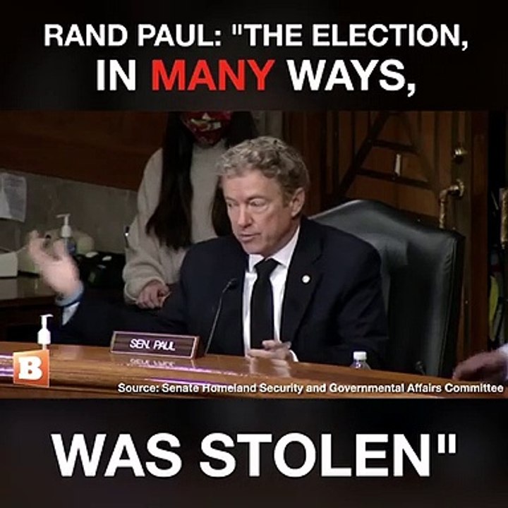 United States Senator Rand Paul said Thursday in the Senate that "the election, in many ways, was stolen."