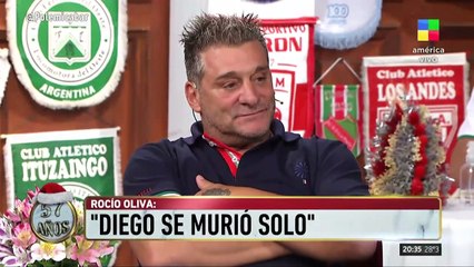 Rocío Oliva: "Diego se murió sólo"