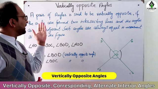 Angles Formed by a Transversal with two Parallel Lines II Geometry II Learning Zone by Masood Mubashir