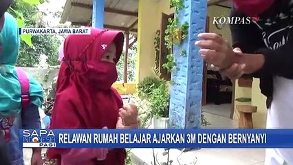 Relawan Rumah Belajar Ajarkan 3M dengan Bernyanyi