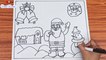 Santa Claus Drawing | How to Draw a Santa Claus easily | Art Breeze # 53 | Learn Drawing and Colouring  | Christmas drawing