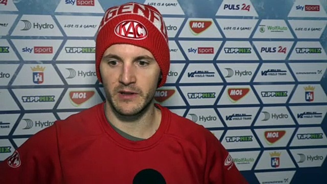 17.12.20: Manuel Ganahl (KAC) nach der Niederlage gegen Fehervar