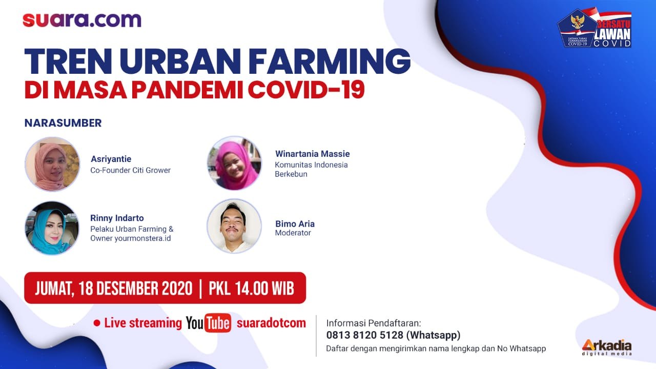 LIVE STREAMING: Tren Urban Farming di Masa Pandemi Covid-19