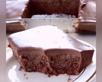 gâteau au chocolat imbibé de crème caramel / كيكة با الشوكولاته و الكراميل  حجم عائلي