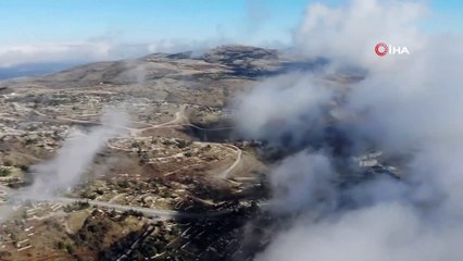 Harput'ta sis bulutlarının görsel şöleni
