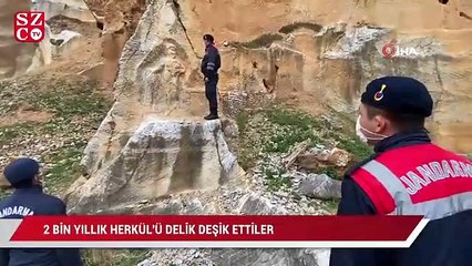 2 bin yıllık Herkül'ü delik deşik ettiler, asasını çaldılar...
