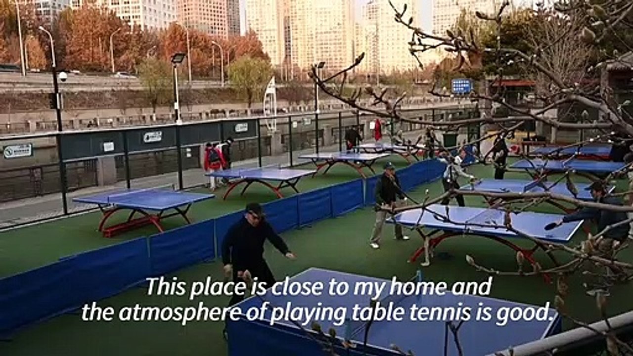 Beijing pensioners brave freezing winter for table tennis