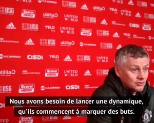 13e j. - Solskjaer espère "plus de constance" du trio Rashford-Greenwood-Martial