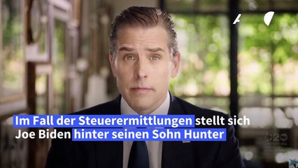 Biden stellt sich in Steueraffäre hinter seinen Sohn