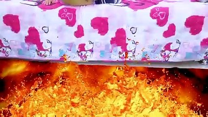 The floor is lava challenge with Talking Tom and Abby Hatcher - Funny Pretend Play Kids Video