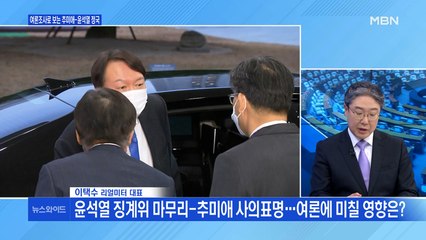[백운기의 뉴스와이드] 윤석열 징계위 마무리-추미애 사의 표명…여론에 미칠 영향은?