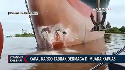 Kapal Kargo Kontainer Tabrak Dermaga, Lambung Kiri Bocor