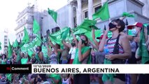 Argentina activists demonstrate in support of abortion legalisation bill