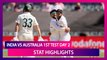 IND vs AUS 1st Test 2020 Day 2 Stat Highlights: Ravi Ashwin Puts Visitors in Control